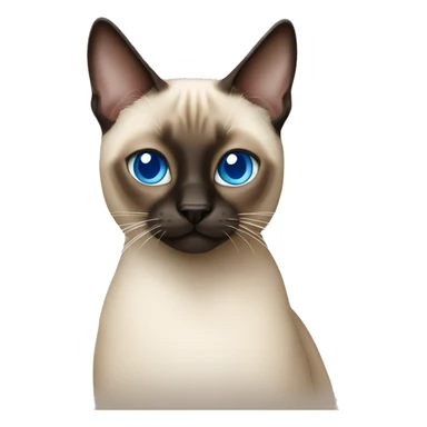 Siamese cat with blue eyes sticker