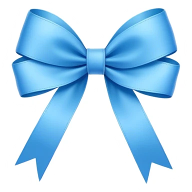 Super ultra-thin and stretched ribbon bow, as narrow as possible, single loop, no extra loops, no fluffy or rounded shapes, only one long and sleek ribbon, delicate, minimalist, NO DOUBLE LOOPS, NO THICKNESS, ONLY A SINGLE SLIM LINE blue sticker