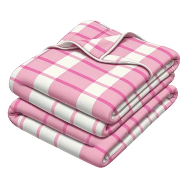 plaid white and pink blanket folded sticker
