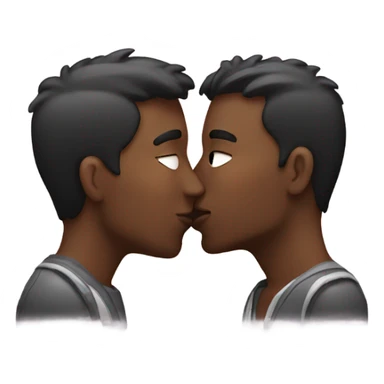 Men kissing sticker