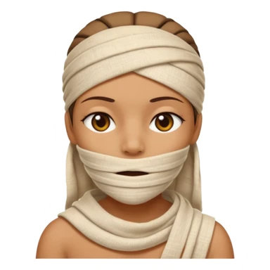 The mummy girl with her mouth closed sticker