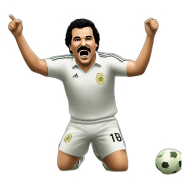 pablo escobar celebrating goal sticker