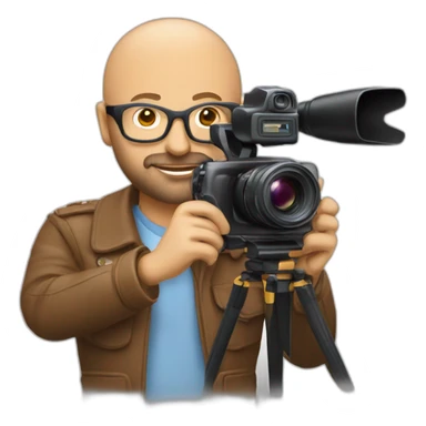 joe bastianich with a camera shooting sticker