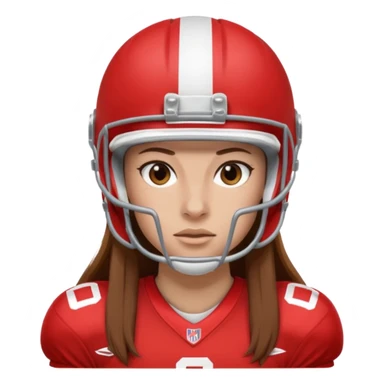 Long Haired Football Players, Female player  sticker