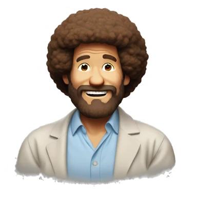 Bob Ross Signature Pose sticker