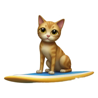 cat on surfboard sticker