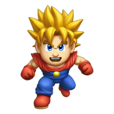 super saiyan mario brother sticker