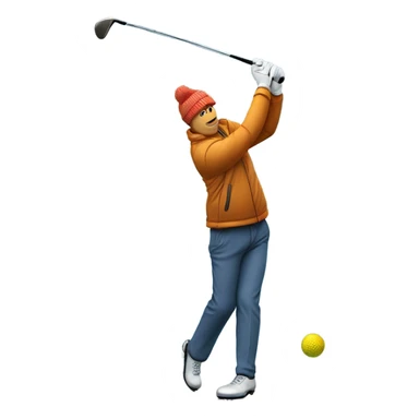 Golfing on ice sticker