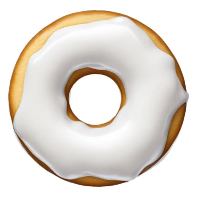 Donut in white glaze sticker