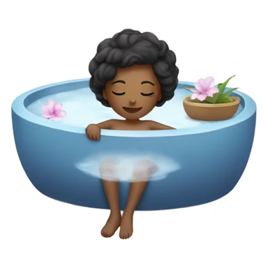 Girl relaxing in spa sticker