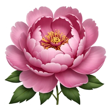 Peony of soft pink color sticker