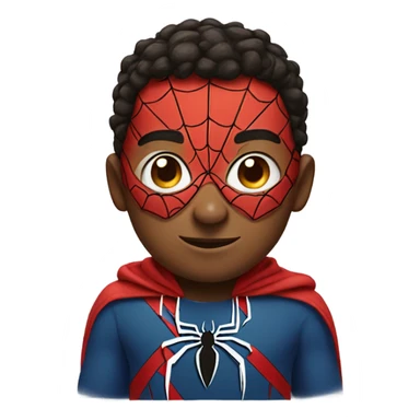 Boy wearing Spider-Man sticker