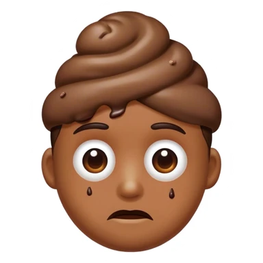 Person with poop on head sticker