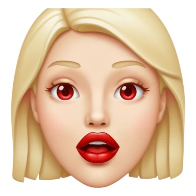 tongue red shiny glossy lips mouth sticker