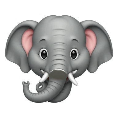 Elephant smiling face sticker