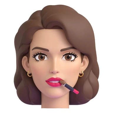 Cindy Crawford legendary supermodel with beauty mark above her lip, brown hair sticker