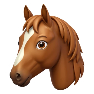 Horse standing 3D emoji sticker
