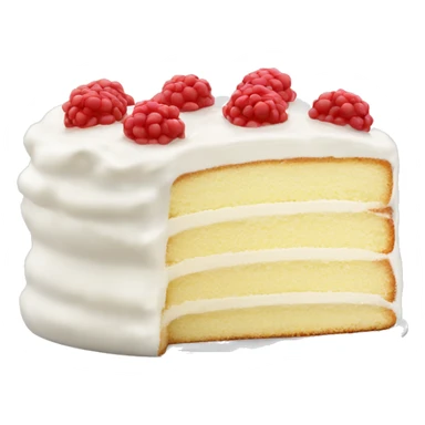 soft white cake with cream without topping  sticker