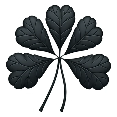 Trébol negro de cinco hojas sticker