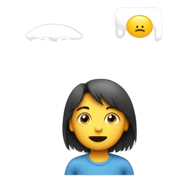talking child with speech bubble near sticker