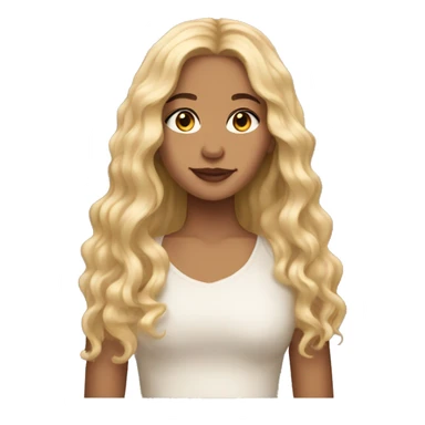 blonde lightskin girl portrait with long hair sticker