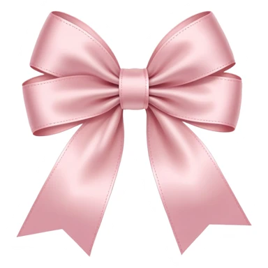 light pink ribbon bow sticker