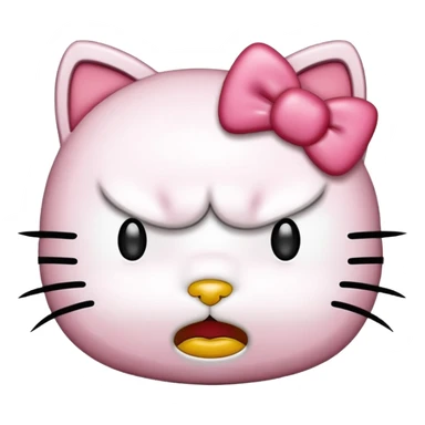 Angry hello kitty sticker