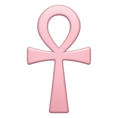 pastle pink anhk emoji sticker