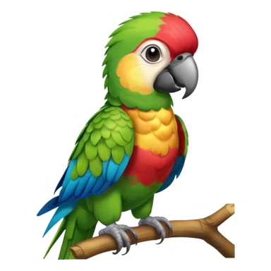 Parrot – perched, tiny aloha shirt sticker