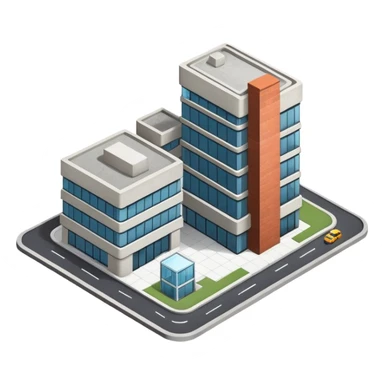 generate realistic detailed building 3d style sticker