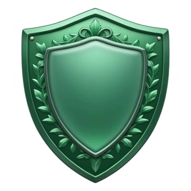 green frosted shield sticker