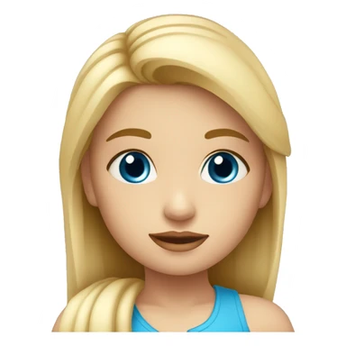 NIÑA RUBIA CON OJOS AZULES sticker