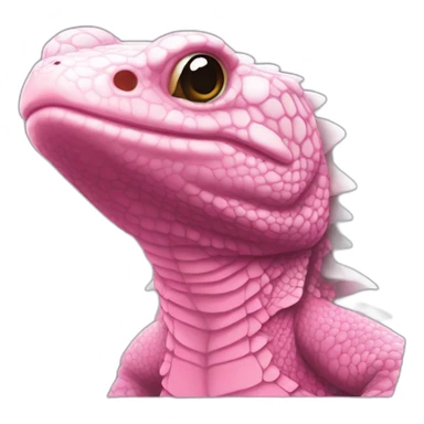 fat pink tegu lizard sticker