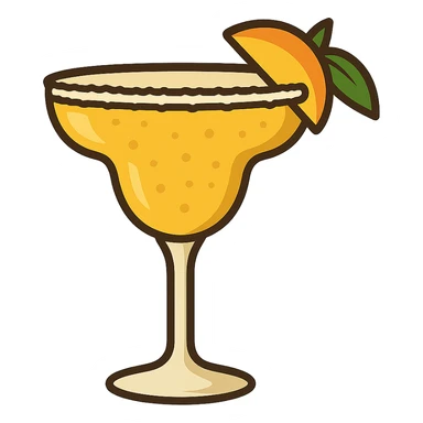 flat toon mango margarita sticker