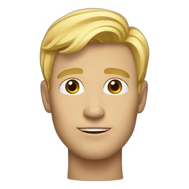 blonde guy with very stroen jawline sticker