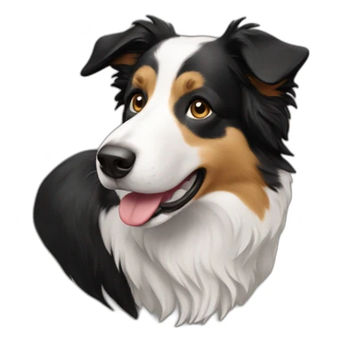 Border collie short coated sticker