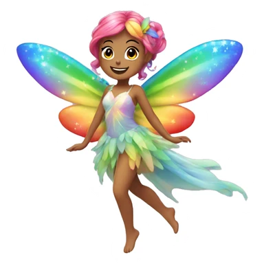 rainbow fairy flying sparkle  sticker