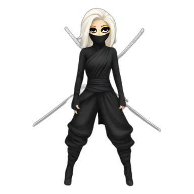 LadyGaga dress like A ninja sticker