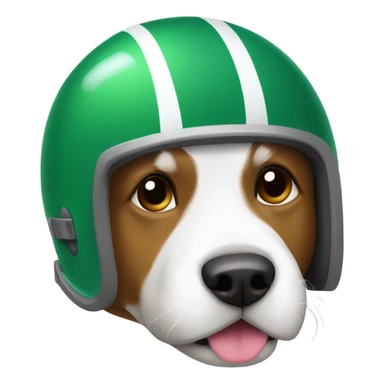 Dog in a football helmet sticker