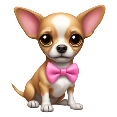 Chihuahua with pink bow  sticker