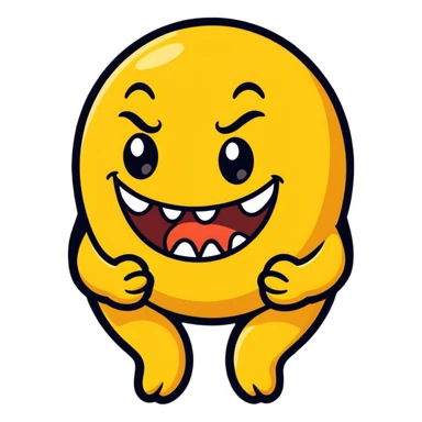 mad emoji chocking self sticker