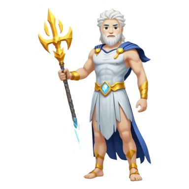 fullbody god ZEUS, standing still sticker