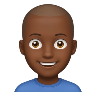 buzz cut boy dark skin sticker