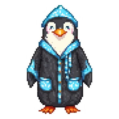 wizard penguin wearing pajamas sticker