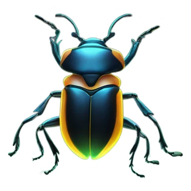 Beatle in front of glowworm cave  sticker