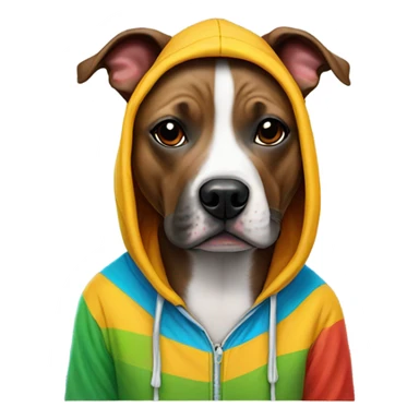 Staffy wearing hoodie sticker