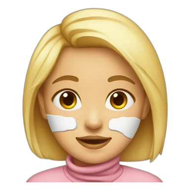 girl with plaster under the chin sticker