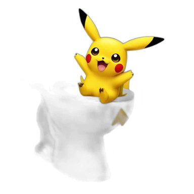 Pikachu on the toilet sticker