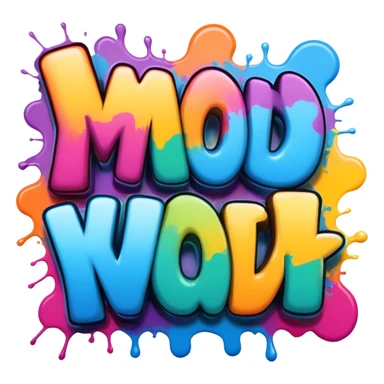 Graffiti the word mod sticker