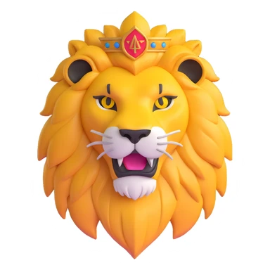 Augustus lion sigil with golden mane sticker